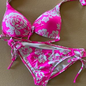 Hot Pink and Gray Bikini